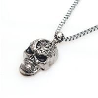Punk Skull Alloy Plating Necklace 1 Piece main image 3