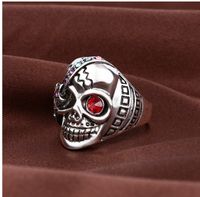 Punk Skull Alloy Plating Rhinestone Rings 1 Piece main image 2