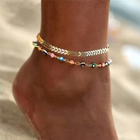 Vacation Devil's Eye Butterfly Alloy Plating Anklet main image 1