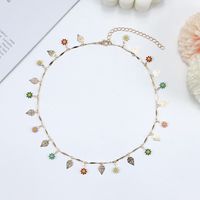 1 Piece Vacation Heart Shape Flower Copper Chain Inlay Rhinestones Pearl Necklace main image 9