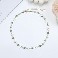 1 Piece Vacation Heart Shape Flower Copper Chain Inlay Rhinestones Pearl Necklace main image 10