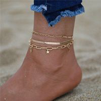 Vacation Geometric Butterfly Alloy Plating Rhinestone Anklet sku image 5