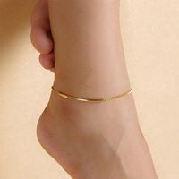 Simple Style Geometric Alloy Plating Anklet main image 6