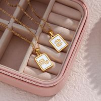 Fashion Constellation Stainless Steel Necklace Plating Shell Stainless Steel Necklaces main image 2