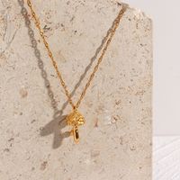 Cute Mushroom Stainless Steel Plating Gold Plated Necklace main image 1