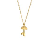 Cute Mushroom Stainless Steel Plating Gold Plated Necklace sku image 1