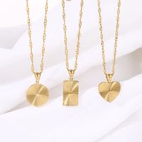 Simple Style Heart Shape Stainless Steel Necklace Plating Stainless Steel Necklaces main image 1
