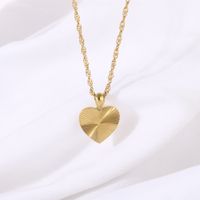 Simple Style Heart Shape Stainless Steel Necklace Plating Stainless Steel Necklaces main image 2