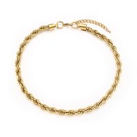 Simple Style Twist Stainless Steel Plating Gold Plated Necklace sku image 2