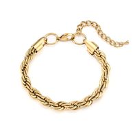 Simple Style Twist Stainless Steel Plating Gold Plated Necklace sku image 1