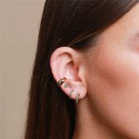 Simple Style Geometric Sterling Silver Earrings Plating Inlay Zircon 925 Silver Earrings 1 Piece main image 3