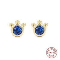 Fashion Geometric Sterling Silver Ear Studs Plating Zircon 925 Silver Earrings main image 1