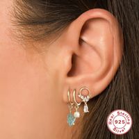 Sweet Geometric Resin Sterling Silver Earrings Plating 925 Silver Earrings main image 4