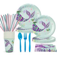 Fish Tail Plastic Party Flag Tableware main image 2