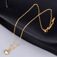 Fashion Heart Shape Titanium Steel Pendant Necklace Plating Shell Stainless Steel Necklaces main image 5