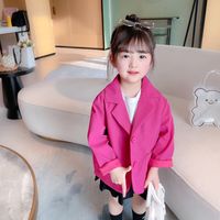 Casual Solid Color Polyester Front Button Jacket Blazer Baby Clothes sku image 3