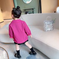 Casual Solid Color Polyester Front Button Jacket Blazer Baby Clothes main image 4