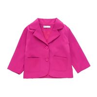 Casual Solid Color Polyester Front Button Jacket Blazer Baby Clothes main image 2