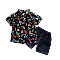 Fashion Animal Stripe Solid Color Cotton Blend Printing Pants Sets Baby Clothes main image 4