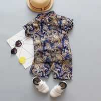 Fashion Animal Stripe Solid Color Cotton Blend Printing Pants Sets Baby Clothes main image 3