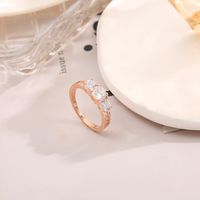 Simple Style Geometric Alloy Plating Metal No Inlaid Rings main image 5