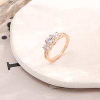 Simple Style Geometric Alloy Plating Metal No Inlaid Rings main image 4
