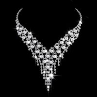 Moda Geométrico Aleación Enchapado Embutido Perla Artificial Diamante De Imitación Aretes Collar main image 4