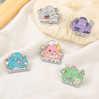 Cartoon Style Octopus Alloy Stoving Varnish Brooches main image 4