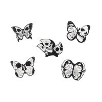 Novelty Butterfly Skull Alloy Stoving Varnish Metal Brooches main image 4