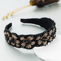 Fashion Plaid Cloth Inlay Rhinestone Hair Band main image 5