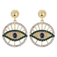 Fashion Devil's Eye Alloy Diamond Rhinestones Drop Earrings sku image 1