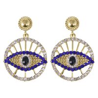 Fashion Devil's Eye Alloy Diamond Rhinestones Drop Earrings sku image 2
