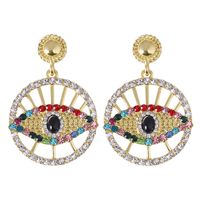 Fashion Devil's Eye Alloy Diamond Rhinestones Drop Earrings main image 3