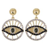 Fashion Devil's Eye Alloy Diamond Rhinestones Drop Earrings sku image 3