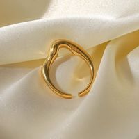 Simple Style Irregular Stainless Steel Gold Plated Gold Plated Open Ring main image 4