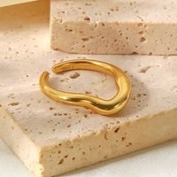 Simple Style Irregular Stainless Steel Gold Plated Gold Plated Open Ring main image 3