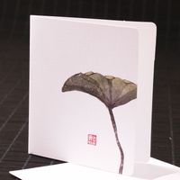 Chinoiserie Plant Solid Color Paper Card main image 2