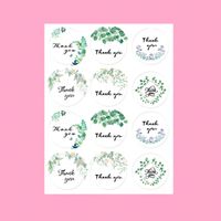 Thanksgiving Letter Plant Copper Plate Sticker Gift Stickers sku image 3