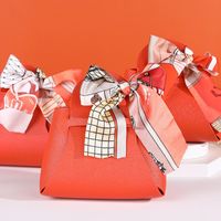 Solid Color Pu Leather Wedding Gift Wrapping Supplies sku image 2