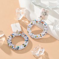 Retro Round Synthetic Resin Earrings main image 4