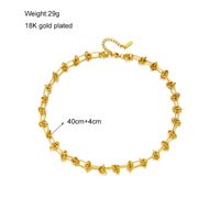Stainless Steel 18K Gold Plated Vintage Style Gold Plated Geometric No Inlaid Necklace main image 2