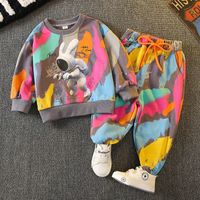 Casual Fashion Printing Cotton Blend Printing Pants Sets Baby Clothes main image 6