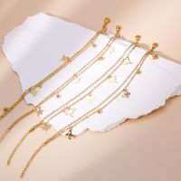 Simple Style Star Dragonfly Butterfly 201 Stainless Steel Plating 18K Gold Plated Unisex Anklet main image 1
