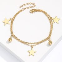 Simple Style Star Dragonfly Butterfly 201 Stainless Steel Plating 18K Gold Plated Unisex Anklet main image 7