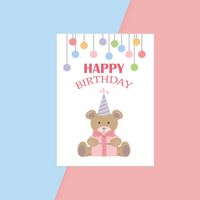 Birthday Sweet Cartoon Letter Paper Card sku image 8