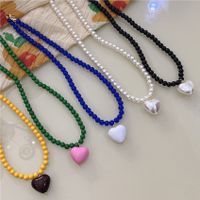 Sweet Heart Shape Plastic Beaded Necklace main image 5