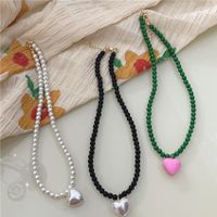 Sweet Heart Shape Plastic Beaded Necklace main image 3