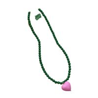 Sweet Heart Shape Plastic Beaded Necklace main image 2