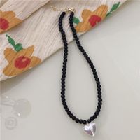Sweet Heart Shape Plastic Beaded Necklace sku image 4