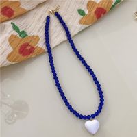 Sweet Heart Shape Plastic Beaded Necklace sku image 3